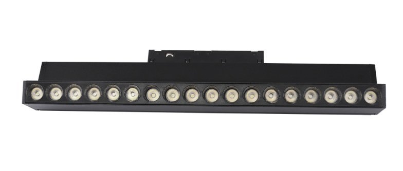 SPOT MOVIL P/RIEL MAGNETICO MODULAR 18W 3000K NEGRO